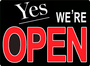 Yes! We're Open! Yes! We're Open!